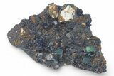 Sparkling Azurite and Malachite Crystal Association - China #217647-1